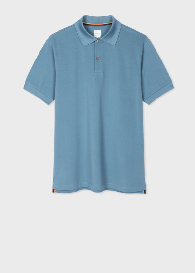 폴스미스 Paulsmith Light Blue Polo Shirt with Charm Buttons