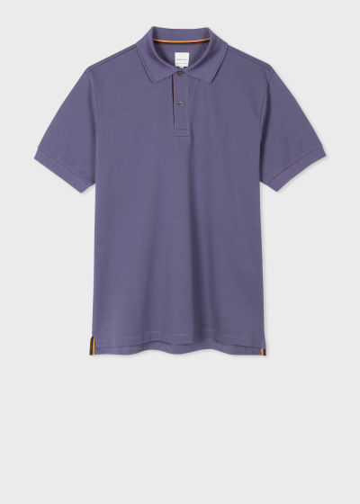 폴스미스 Paulsmith Purple Cotton Artist Stripe Placket Polo Shirt
