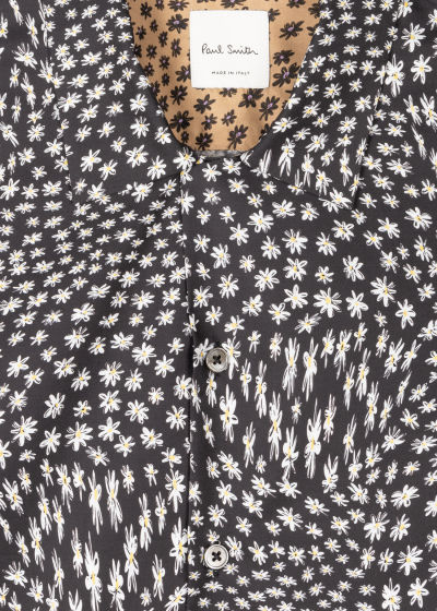 Detail view - Men's Black 'Digital Daisy' Cotton-Lyocell Shirt Paul Smith