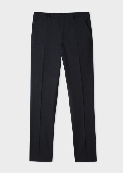 Men's Slim-Fit Grey Wool 'A Suit To Travel In' Trousers by Paul Smith