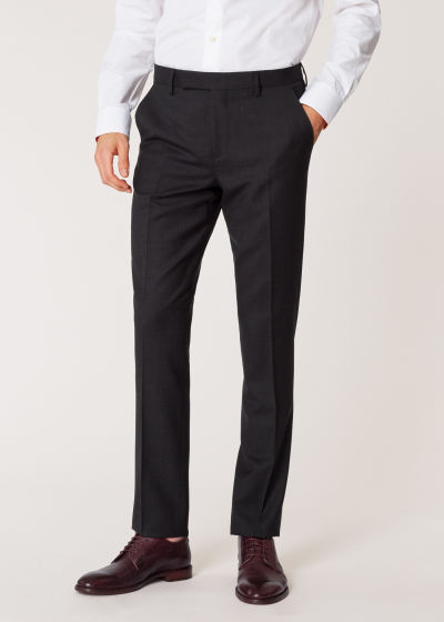 Men's Slim-Fit Grey Wool 'A Suit To Travel In' Trousers by Paul Smith