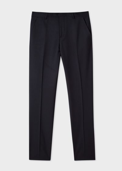 Men's Slim-Fit Black Wool 'A Suit To Travel In' Trousers by Paul Smith