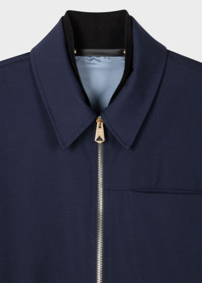 Product View - Men's Navy Wool Blouson Jacket Paul Smith
