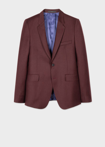 Product View - The Kensington - Slim-Fit Burgundy Wool-Cashmere Suit Paul Smith