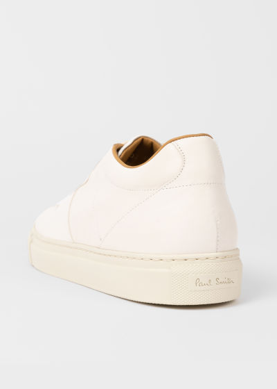 Detail View - Beige Leather 'Fermi' Trainers Paul Smith