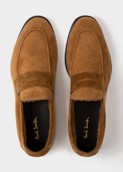 PS by Paul Smith Suede Brown Nemean Slip-on Loafers for Men Mens Shoes Slip-on shoes Loafers 