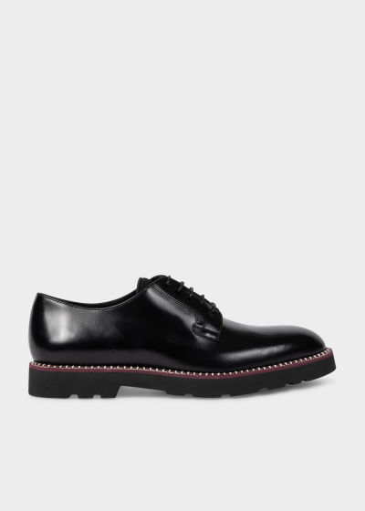 폴스미스 Paulsmith Black High-Shine Leather Ras Shoes