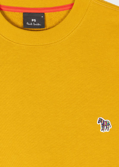 Sweatshirt Moutarde Logo Zebra Brodé en Coton Paul Smith - Vue détaillée