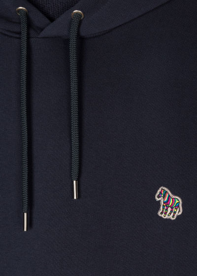 Sweatshirt à Capuche Homme Bleu Marine Foncé Logo Zebra Paul Smith - Vue détaillée