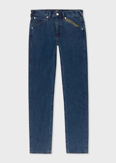 폴스미스 Paulsmith Relaxed-Fit Dark-Wash Plains Embroidered Jeans
