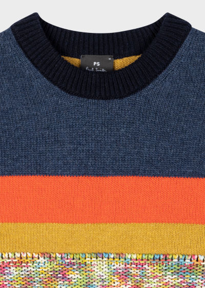 Clothing Mens Clothing Jumpers Pullover Jumpers Vintage Paul Smith Cotton Indigo and cream sweater 