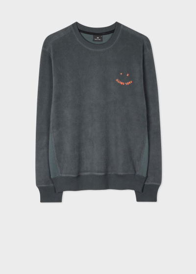 Sweat-shirt Gris "Happy" Col Rond en Polaire Paul Smith - Vue de face