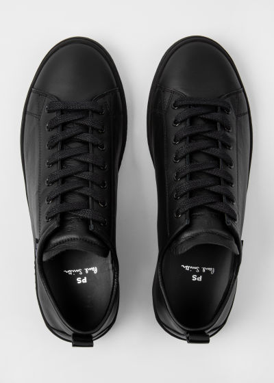 Men's Designer Sneakers | White & Black Leather Sneakers