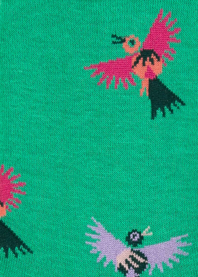 Detail view - Women's Green 'Swallow Stencil' Socks Paul Smith