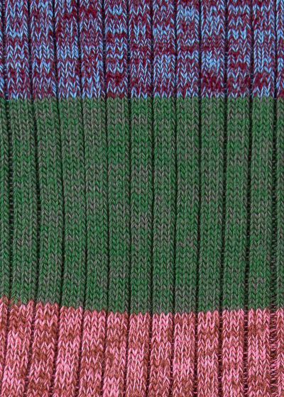 Detail View - Multi Stripe Marl Cotton-Mix Socks Paul Smith