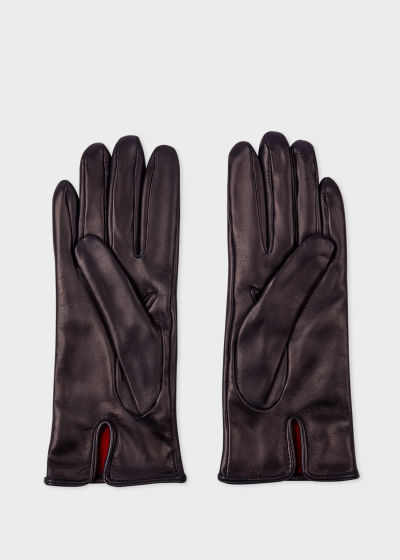 Product View - Women's Navy Leather 'Swirl' Gloves Paul Smith