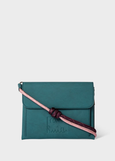 Product View - Women's Teal Leather Cross-Body Bag Paul Smith