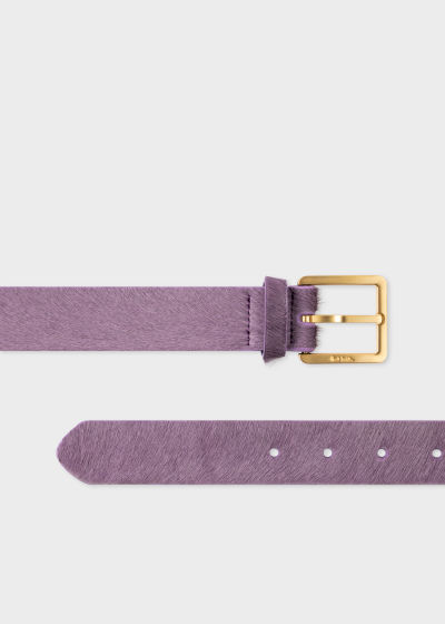 Front View - Lilac Cow Hair Belt Paul Smith