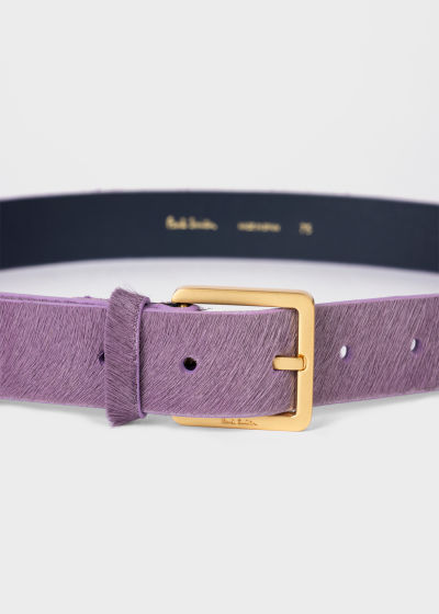 Detail View - Lilac Cow Hair Belt Paul Smith