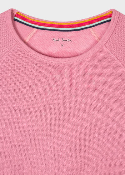 Sweatshirt Rose Sombre avec Poignets "Swirl Stripe" Paul Smith - Vue détaillée