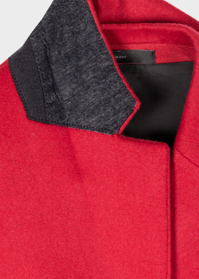Detail View - Raspberry Cashmere-Blend Epsom Coat Paul Smith