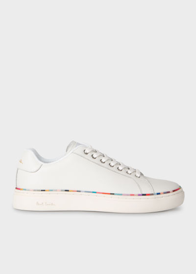 Side view - Women's White 'Lapin' Swirl Band Trainers