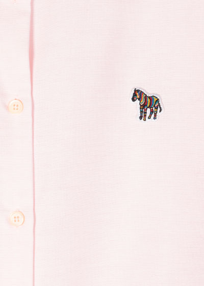 Detail View - Women's Pale Pink Oxford Zebra Straight Shirt Paul Smith