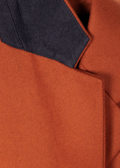 Detail View - Women's Rust Cashmere-Blend Double-Breasted Coat Paul Smith