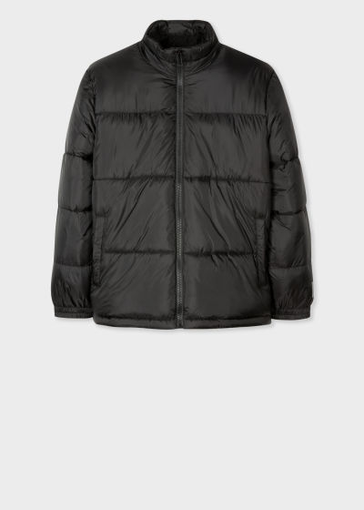 Front view - Women's Black Recycled Polyester Wadded Jacket Paul Smith