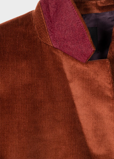 Detail View - Rust Cotton-Blend Cord Blazer Paul Smith