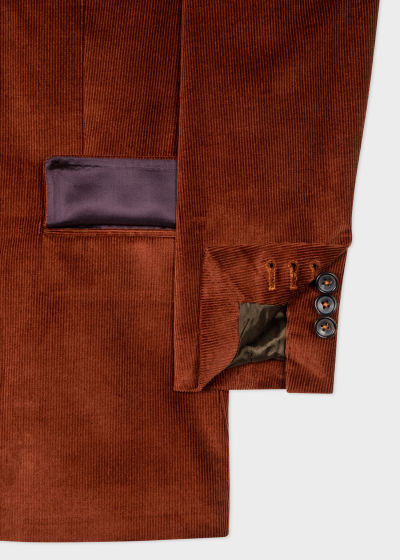Detail View - Rust Cotton-Blend Cord Blazer Paul Smith
