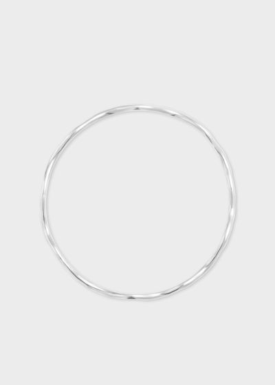 Silver Hammered 'Waterfall' Bangle by Dower & Hall