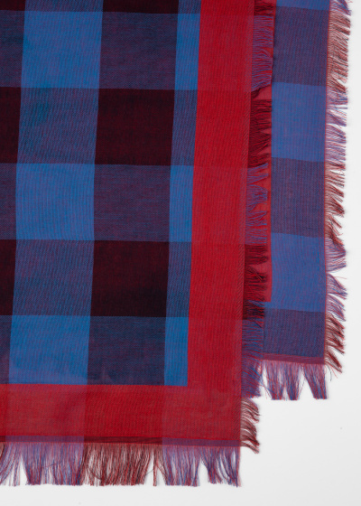 Paul Smith Men Scarf Made In England Cashmere Check Multi Special Offer