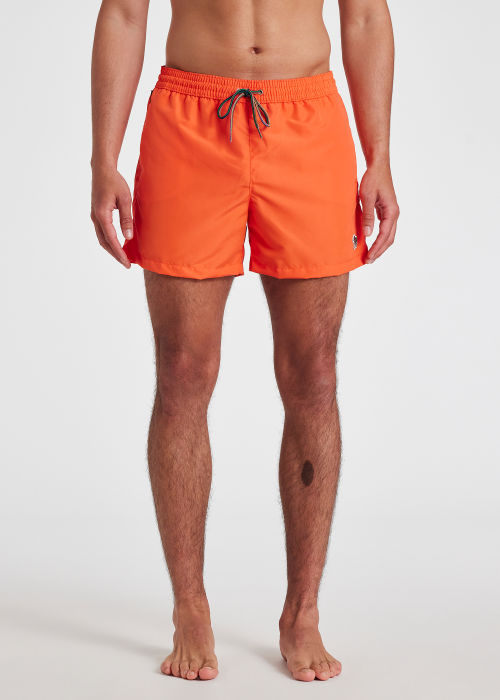 Men's Orange Zebra Swim Shorts