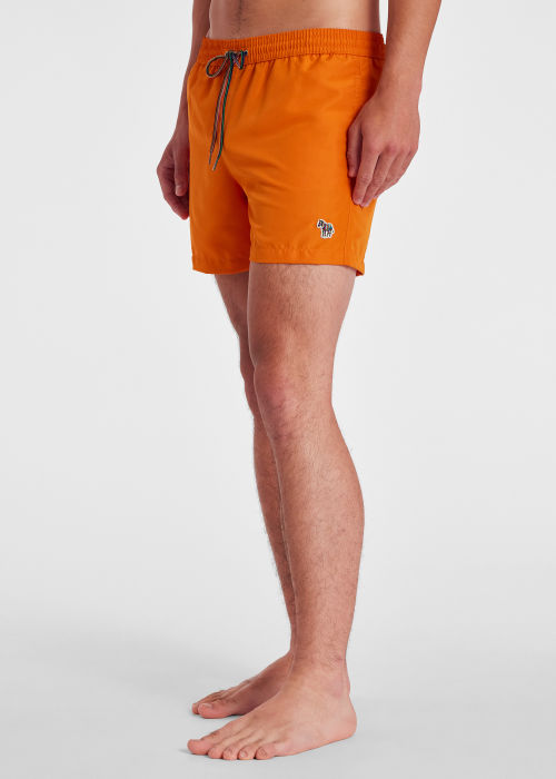 Model View - Men's Orange Zebra Swim Shorts Paul Smith