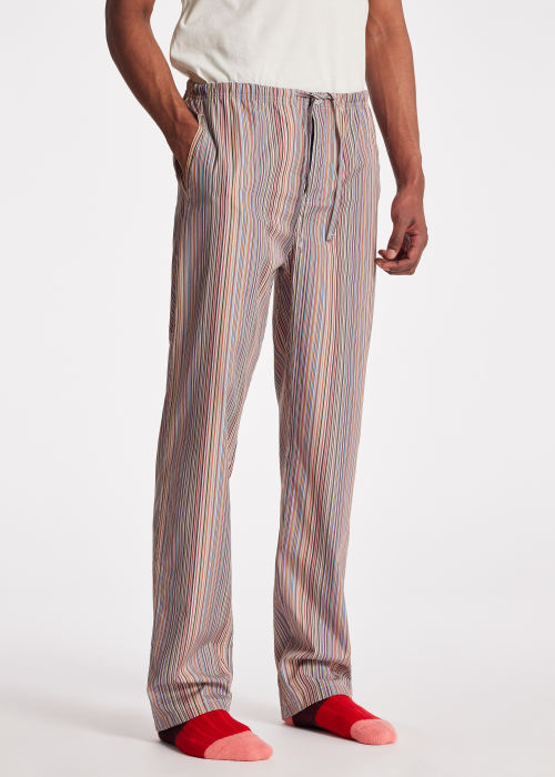 Model View - Signature Stripe Pyjama Bottoms by Paul Smith