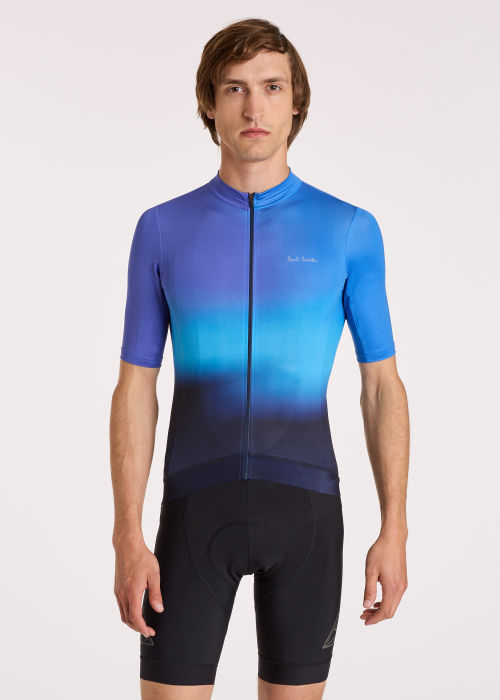 'Blue Fade' Race Fit Cycling Jersey