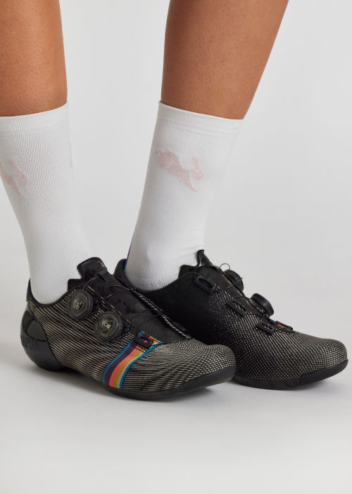 Model view - Paul Smith + Rapha - White Cycling Socks