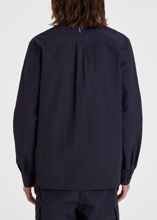 Model View - Paul Smith + Pop Trading Company - Navy Patch-Pocket Overshirt
