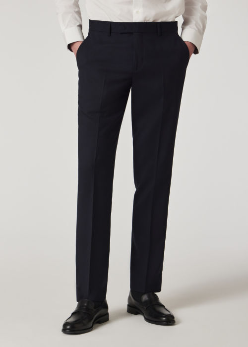 The Soho - Men's Tailored-Fit Navy Wool 'A Suit To Travel In