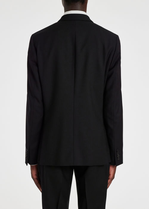 Model View - The Soho - Men's Tailored-Fit Black Wool 'A Suit To Travel In' by Paul Smith