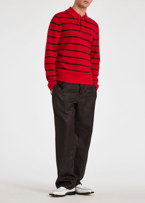 Model view - Commission &Paul Smith - Brown Wool-Twill Trousers