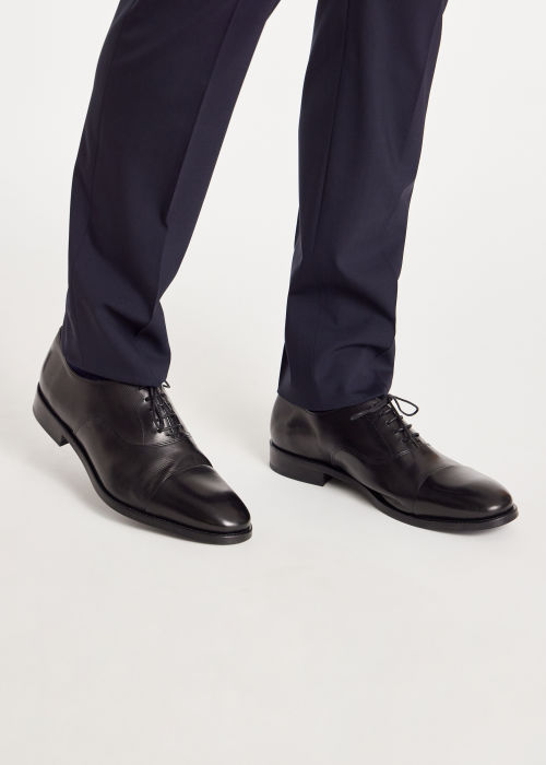 Model view - Men's Black Leather 'Bari' Shoes Paul Smith