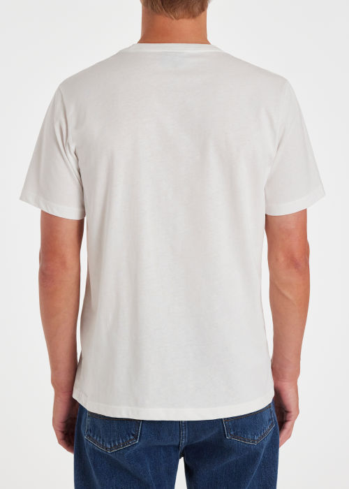 Model View - White Cotton Zebra Logo T-Shirt by Paul Smith