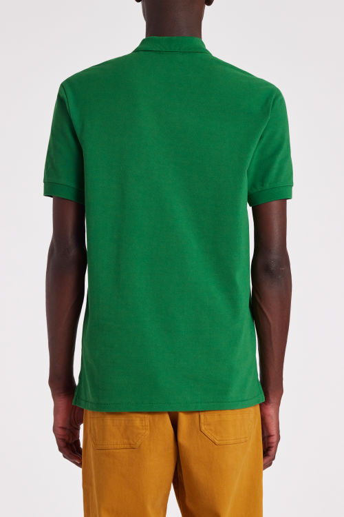 Model view - Men's Green Organic Cotton Zebra Polo Shirt Paul Smith