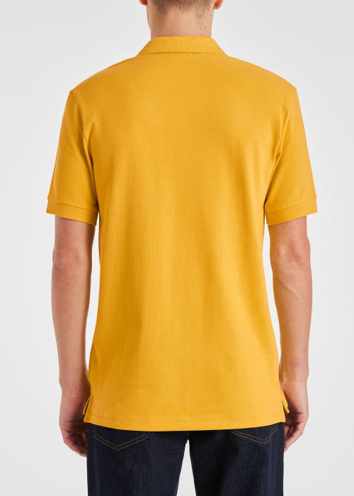 Model view - Men's Yellow Organic Cotton Zebra Polo Shirt Paul Smith