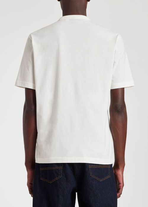Model View - White 'Neon Bird' T-Shirt Paul Smith