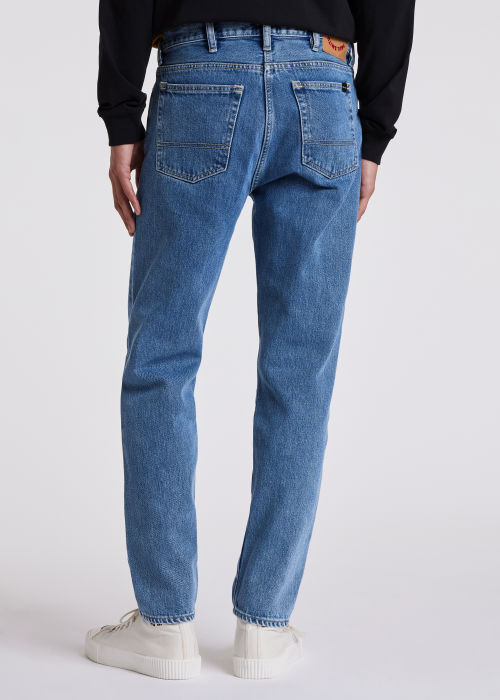 Mens Clothing Jeans Tapered jeans PS by Paul Smith Denim Tapered-fit Mid-wash authentic Twill Jeans in Blue for Men 