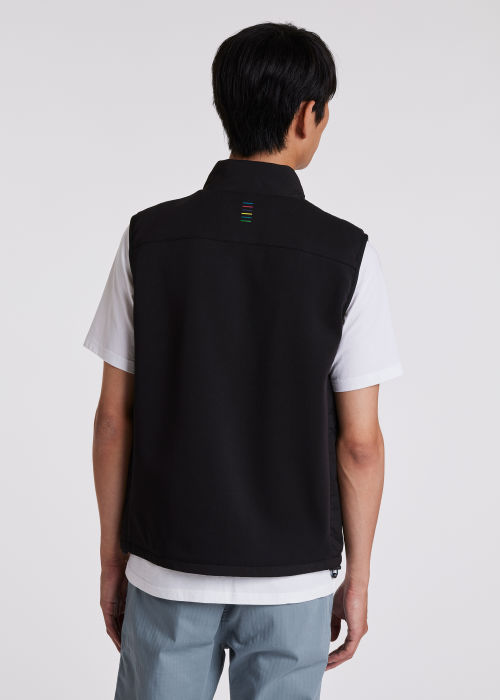 Mens Clothing Jackets Waistcoats and gilets PS by Paul Smith Mix Media Gilet in Black for Men 