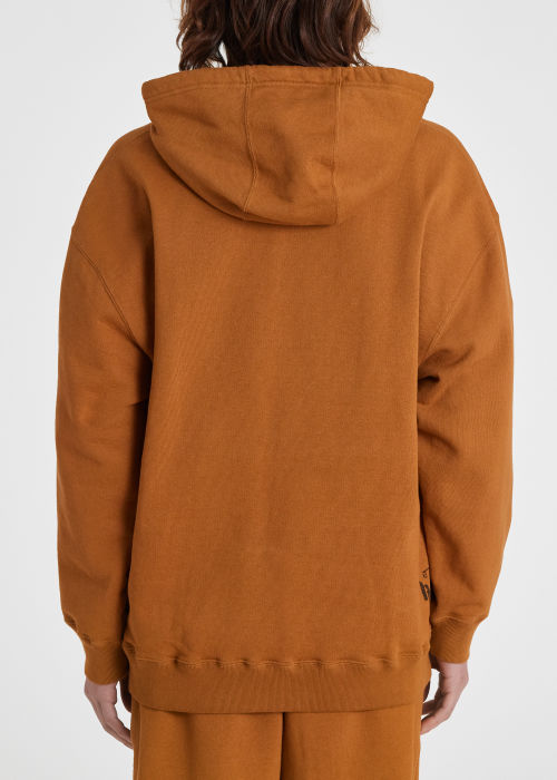 Model View - Men's Relaxed-Fit Clay Cotton Red Ear Hoodie Paul Smith